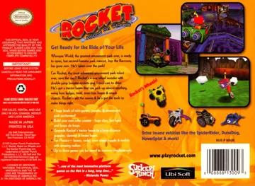 Rocket - Robot on Wheels (USA) box cover back